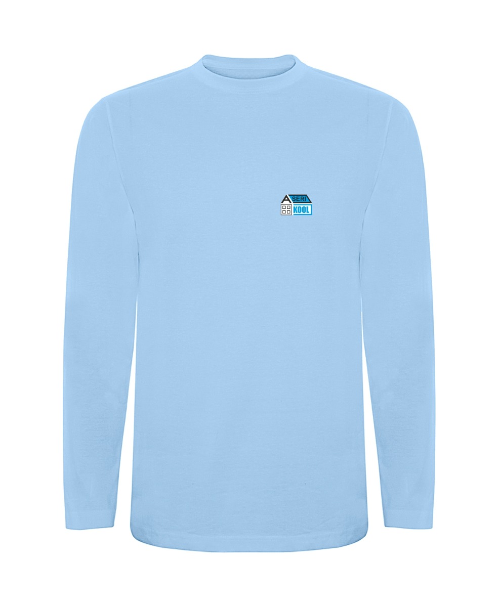 Laste pikkade varrukatega särk, helesinine