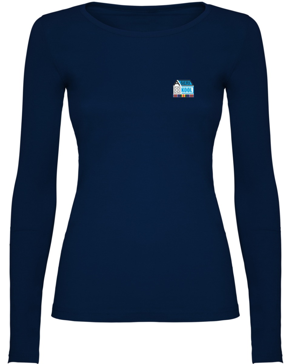 Naiste pikkade varrukatega särk, tumesinine